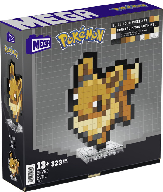 Klocki konstrukcyjne Mattel MEGA Pokemon Pixel Art Eevee 323 elementy (0194735190805) - obraz 3