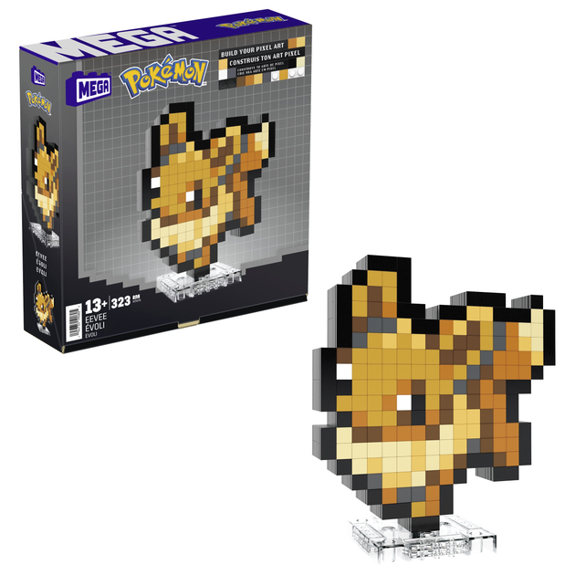 Klocki konstrukcyjne Mattel MEGA Pokemon Pixel Art Eevee 323 elementy (0194735190805) - obraz 4