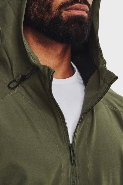 Чоловіча оливкова вітровка UA Unstoppable Jacket Under Armour S 1370494-390 - изображение 4