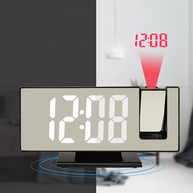 Часы настольные с проекцией времени на потолок с LED дисплеем и ...