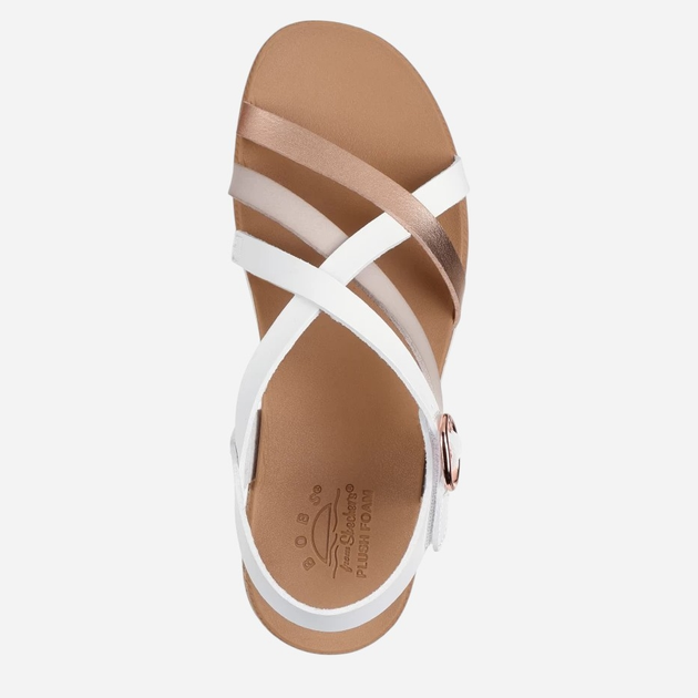 Sandały damskie płaskie Skechers 114709-WHT 35.5 Białe (198376597559) - obraz 4