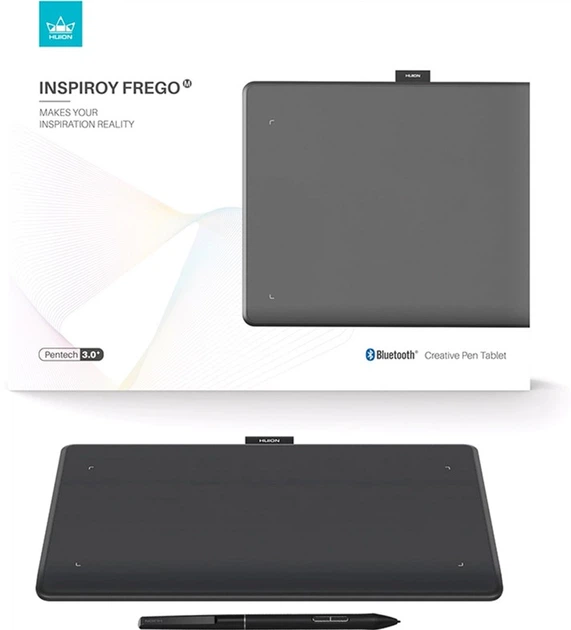 Графічний планшет Huion Inspiroy Frego M + рукавичка (6930444805531) - зображення 4