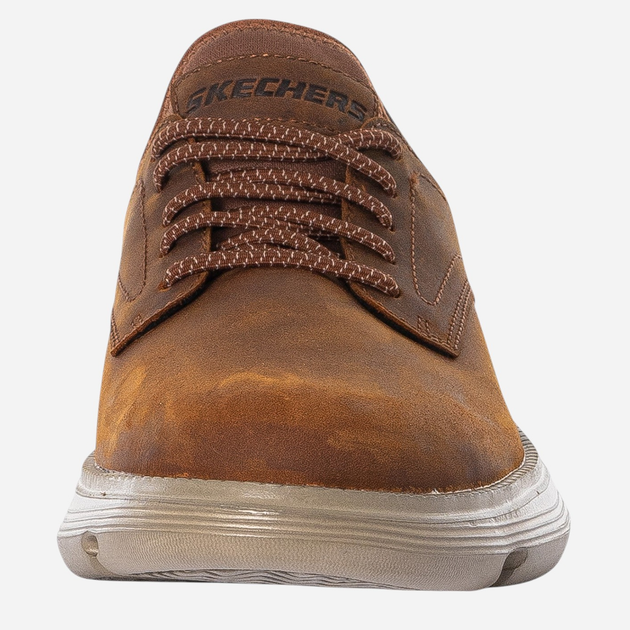 Buty derby męskie skórzane Skechers 205046-CDB 42.5 Brązowe (196989359779) - obraz 4