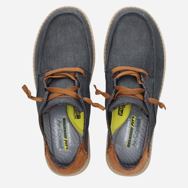 Чоловічі туфлі Skechers 210116-NVY 48.5 Сині (194428923963) - зображення 6