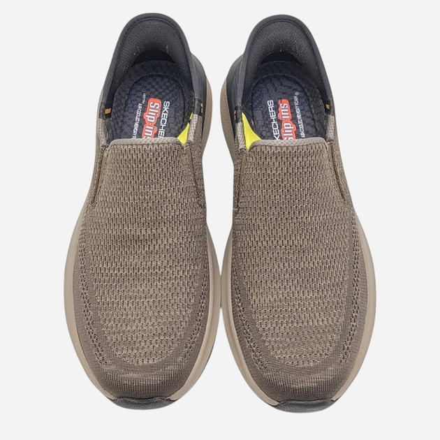 Чоловічі сліпони Skechers 210546-OLBK 48.5 Оливкові (196989723112) - зображення 6