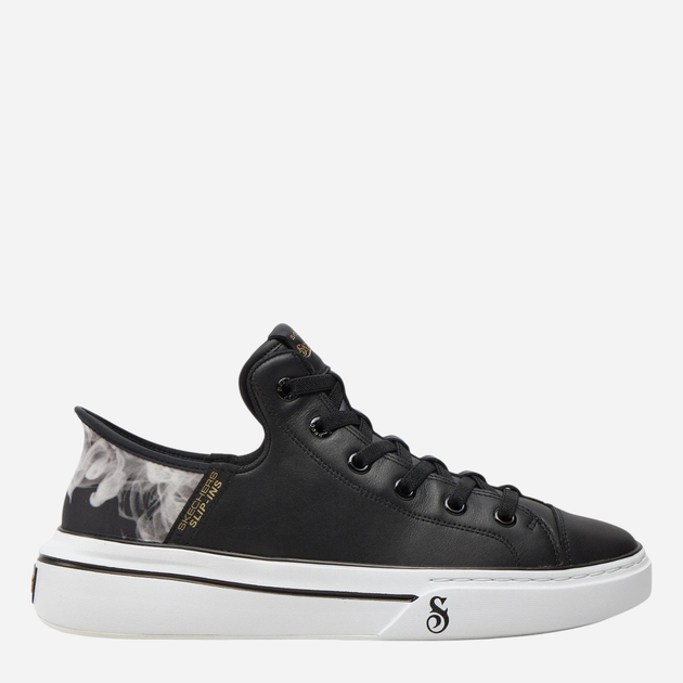 Sneakersy męskie skórzane Skechers 251016-BKW 45.5 Czarne (197627217260) - obraz 1