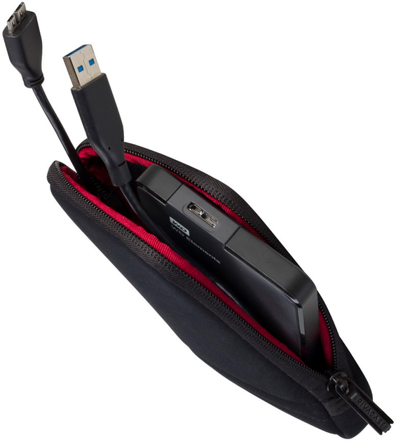Etui na dysk HDD 2.5" RIVACASE Antishock 5101 Black (RC5101_BK) - obraz 3