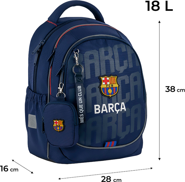 Рюкзак шкільний Kite Education FC Barcelona 38x28x16 см 18 л (BC25-700M) - зображення 2
