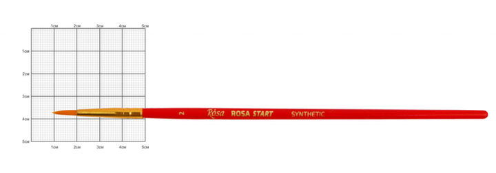 Кисть синтетика Rosa Start круглая 242 №2 (18750102) - Фото 1 Кисть синтетика Rosa Start круглая 242 №2 (18750102) - изображение 1