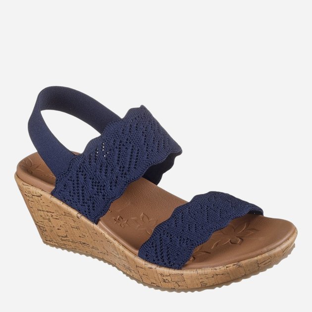 Sandały damskie na koturnie Skechers 119591-NVY 41 Niebieskie (198376970109) - obraz 2