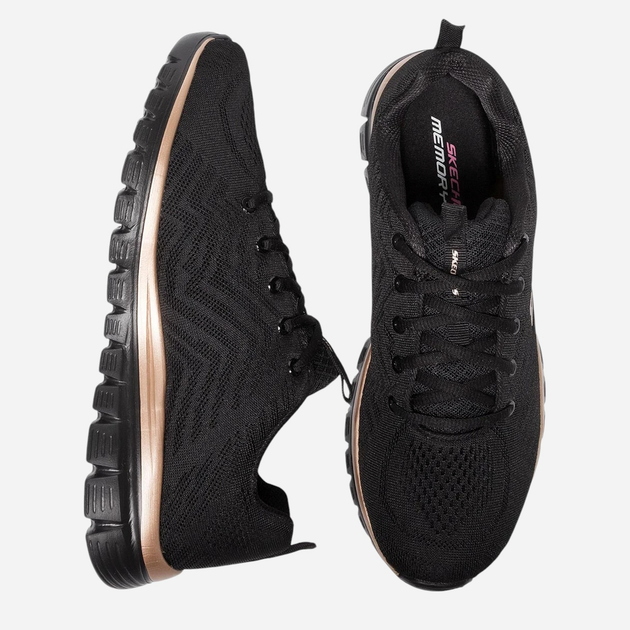 Buty sportowe damskie Skechers 12615-BKRG 41 Czarne (191665877813) - obraz 5