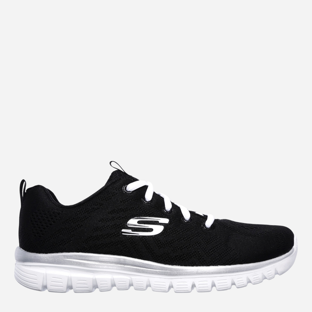 Buty sportowe damskie Skechers 12615-BKW 37 Czarne (190872053393) - obraz 1