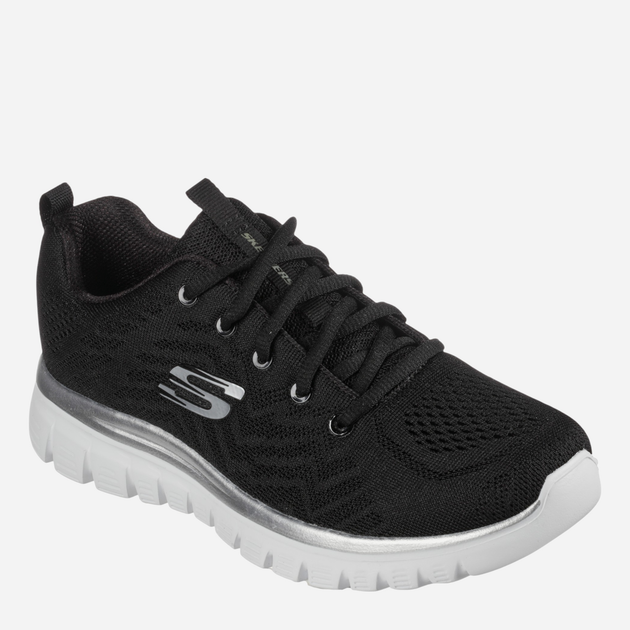 Buty sportowe damskie Skechers 12615-BKW 38.5 Czarne (190872053423) - obraz 2