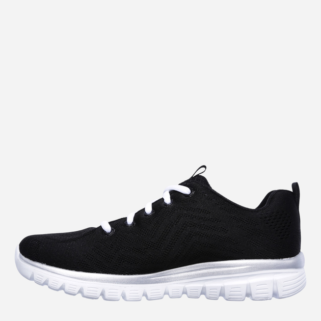 Жіночі кросівки Skechers 12615-BKW 40 Чорні (190872053454) - зображення 3