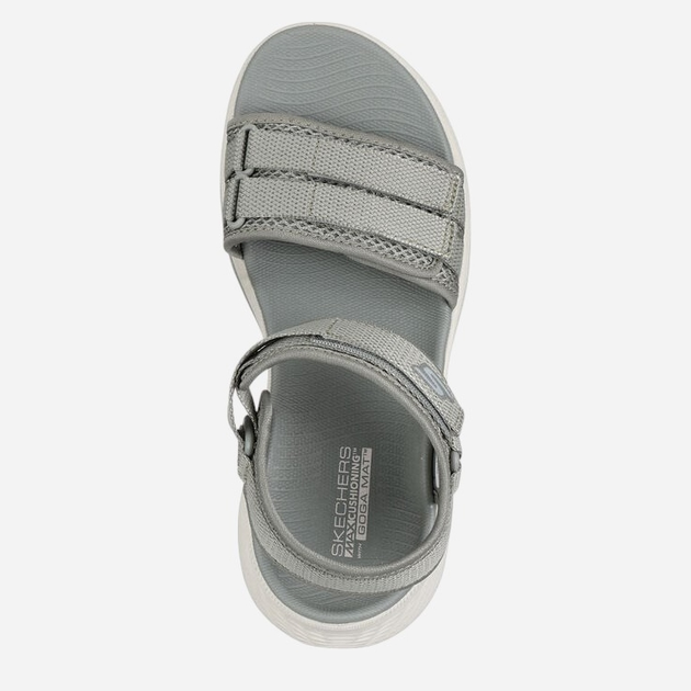 Sandały damskie na koturnie Skechers 141617-OLV 36 Ciemnozielone (198739088991) - obraz 4