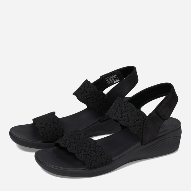 Sandały damskie na koturnie Skechers 163165-BBK 36 Czarne (197627348803) - obraz 4