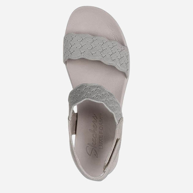 Sandały damskie na koturnie Skechers 163165-TPE 36 Szare (197627348872) - obraz 4