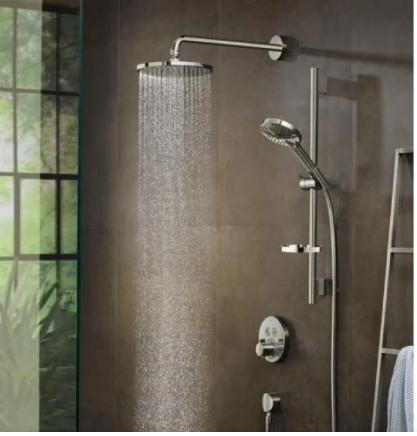 Верхний душ Hansgrohe Raindance S 240 1jet P с держателем 390 мм, хром 27607000 - изображение 3