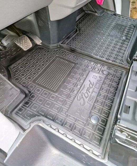 Автомобильные коврики в салон на Ford Custom Transit Tourneo 1+2 24- черные Avto-Gumm Форд Кастом АМ0055001 - Фото 4 Автомобильные коврики в салон на Ford Custom Transit Tourneo 1+2 24- черные Avto-Gumm Форд Кастом АМ0055001 - изображение 4