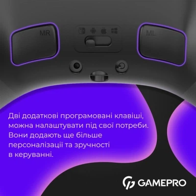 Геймпад GamePro GPX13B 2.4G/BT 5.1/USB/PC/iOS/Android RGB Black (GPX13B) - Фото 2 Геймпад GamePro GPX13B 2.4G/BT 5.1/USB/PC/iOS/Android RGB Black (GPX13B) - изображение 2