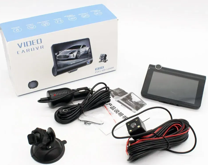 Відеореєстратор 4", 3 камери, Full HD, SD319/z233D / Автореєстратор з камерою заднього виду (L) - изображение 10
