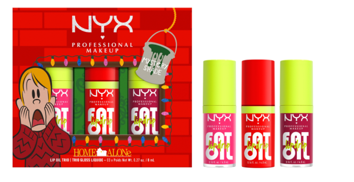 Набір блисків для губ NYX Professional Makeup Home Alone Fat Oil Lip Drip Trio 0 3 х 4.8 мл (800897264406) - зображення 8