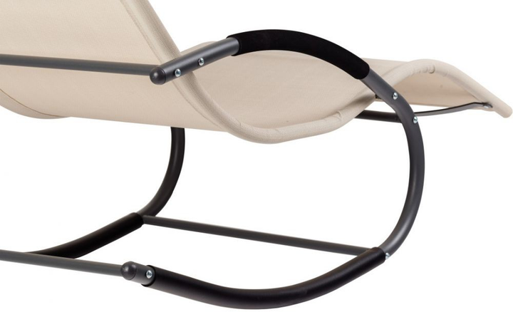 Leżak ogrodowy bujany ModernHome by Multistore beżowy (PL058 BEIGE) - obraz 5