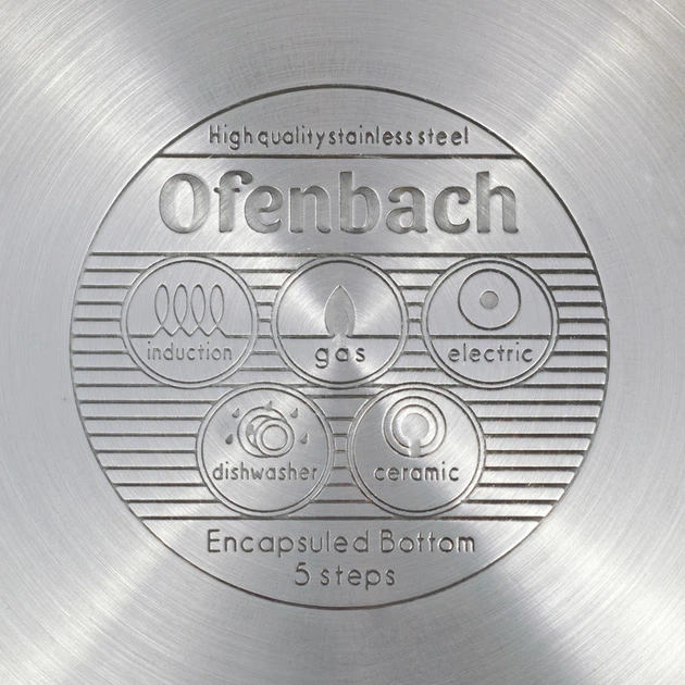 Кастрюля с крышкой Ofenbach 1.1л из литого алюминия с антипригарным покрытием и для индукции и газа KM-100510 - зображення 11