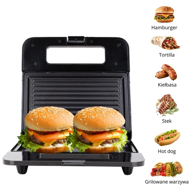 Гриль-мультипекарь электрический мини Kamille с антипригарным покрытием 800Вт KM-6718 - зображення 5