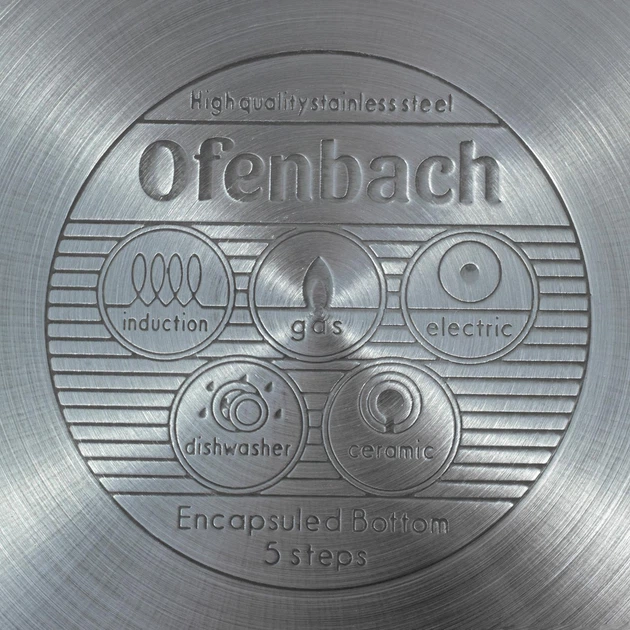 Кастрюля с крышкой Ofenbach 6л из литого алюминия с антипригарным покрытием и для индукции и газа KM-100514 - изображение 7