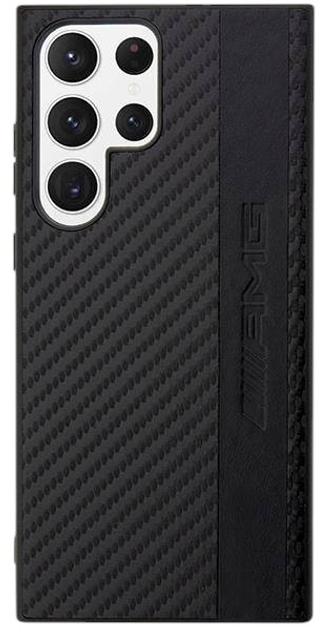 Панель Mercedes AMG Carbon Stripe Embossed для Samsung Galaxy S23 Ultra Чорний (3666339113117) - зображення 3