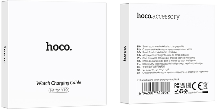 Кабель Hoco для зарядки смарт-годинника Y19 Black (HOCOACC86) - зображення 3