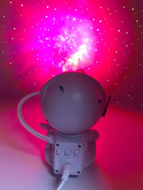 Ночник лазерный проектор звездного неба с пультом Nebula Космонавт с гитарой HR-F2 Черный - изображение 5