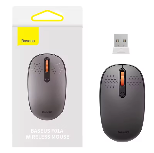 Беспроводная бесшумная мышка Baseus F01A Wireless Mouse 2.4GHz - Фото 1 Беспроводная бесшумная мышка Baseus F01A Wireless Mouse 2.4GHz - изображение 1