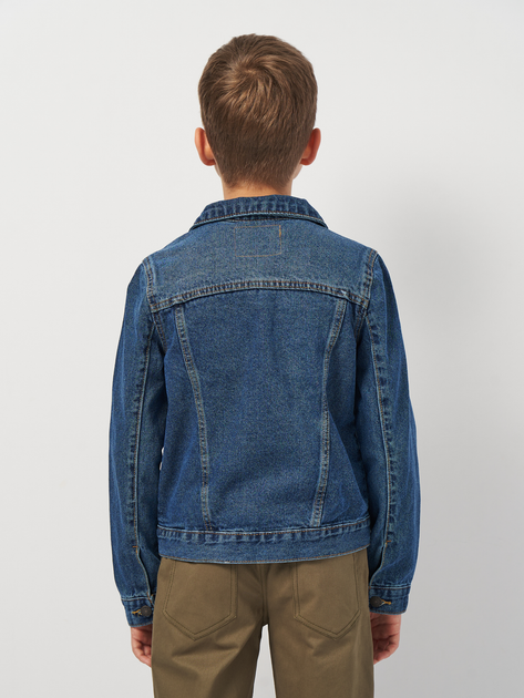 Подростковая джинсовая куртка для мальчика Levis Lvb-Trucker Jacket 9E2058-M8X-LW 170-176 см (16A) Синяя (3665115043266) 