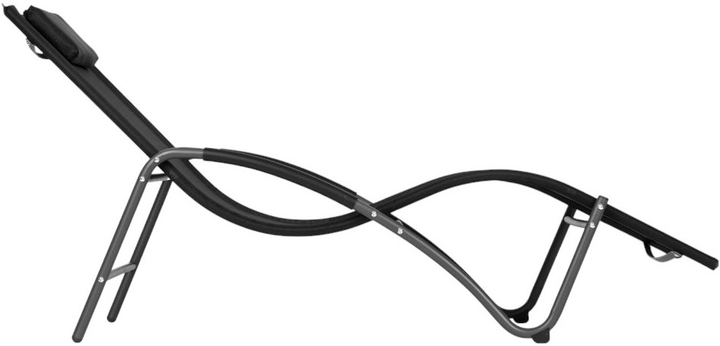 Leżak ogrodowy ModernHome by Multistore czarny (LG033 GREY-BLACK) - obraz 5