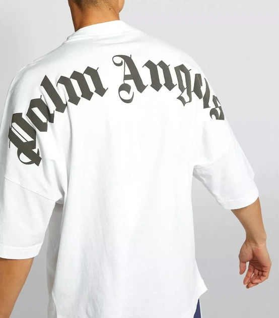 Футболка мужская PALM ANGELS Logo Print T-Shirt Oversize PAW-5011WT M - Фото 4 Футболка мужская PALM ANGELS Logo Print T-Shirt Oversize PAW-5011WT M - изображение 4