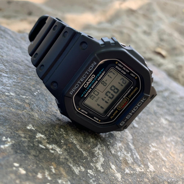Противоударные часы мужские наручные японские Casio G-Shock DW-5600E-1VER с полимерным ремешком - изображение 7