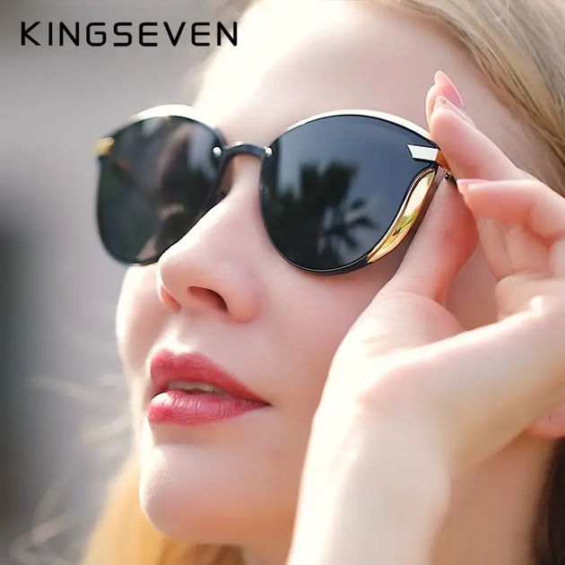 Поляризационные солнцезащитные очки KINGSEVEN N7824 Gold Gray - Фото 7 Поляризационные солнцезащитные очки KINGSEVEN N7824 Gold Gray - изображение 7