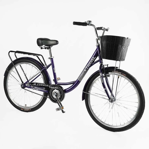 Велосипед городской с корзиной Corso «TRAVEL» 26'' TL-26106 - Фото 2 Велосипед городской с корзиной Corso «TRAVEL» 26'' TL-26106 - изображение 2