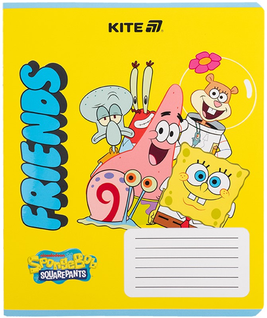 Набір шкільних зошитів Kite SpongeBob SquarePants 12 аркушів у клітинку 25 шт (SB25-232) - зображення 6
