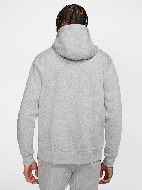 Толстовка на флісі на блискавці чоловіча Nike M Nsw Club Hoodie Fz Bb BV2645-063 L Сіра (193147702569) - зображення 2