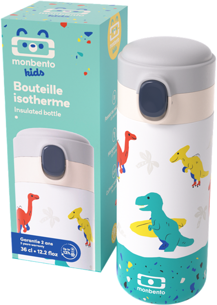 Kubek termiczny dziecięcy Monbento Pop Graphic Dino 360 ml (3760367953995) - obraz 4