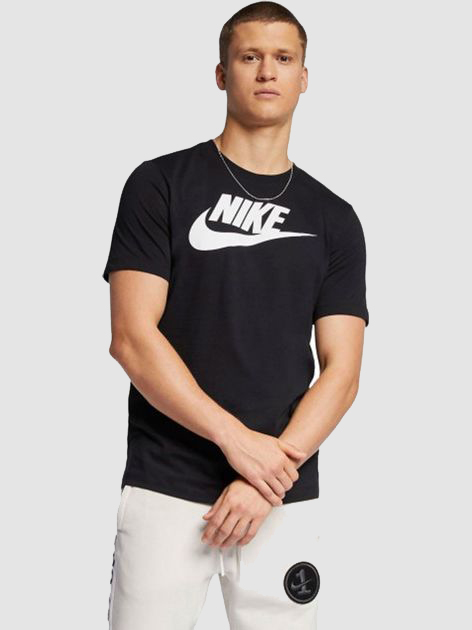 Koszulka męska bawełniana Nike M Nsw Tee Icon Futura AR5004-010 M Czarna (191888621552) - obraz 1
