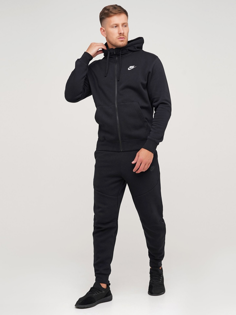 Толстовка на флісі на блискавці чоловіча Nike M Nsw Club Hoodie Fz Bb BV2645-010 S Чорна (193147702361) - зображення 3