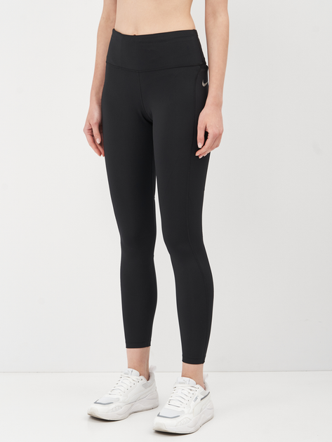 Legginsy sportowe damskie Nike W Nk Df Fast Tght CZ9240-010 L Czarne (194501888868) - obraz 1