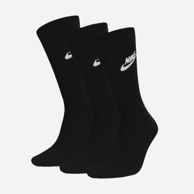 Набір чоловічих шкарпеток 3 пари Nike U Nk Nsw Everyday Essential Cr DX5025-010 42-46 (L) Чорний (196148785661) - зображення 1