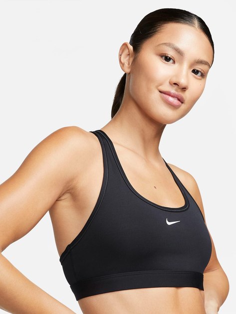 Top sportowy damski Nike W Nk Swsh Lgt Spt Bra DX6817-010 L Czarny (196608848097) - obraz 6