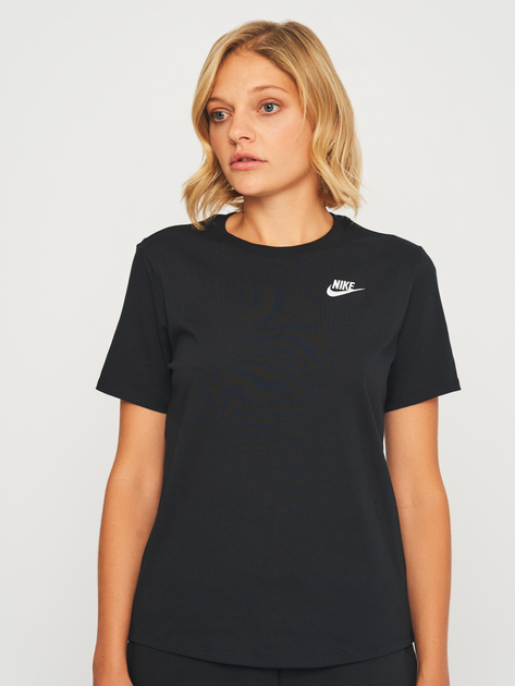 Футболка бавовняна жіноча Nike W Nsw Club Ss Tee DX7902-010 XS Чорна (196153998964) - зображення 4