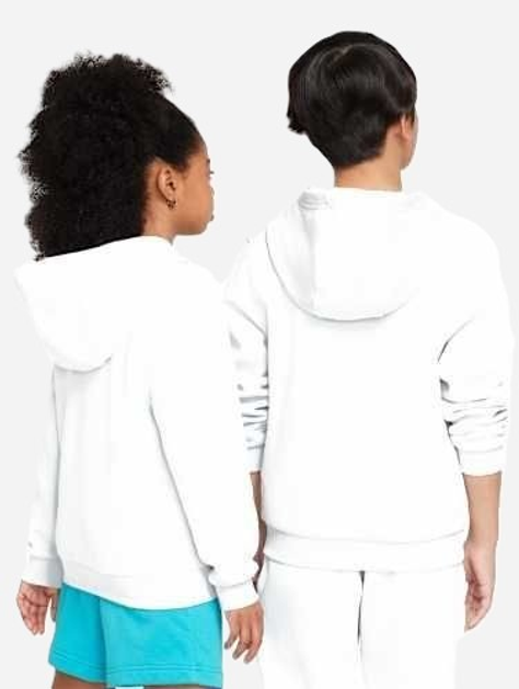Дитяче тепле худі для дівчинки Nike K Nsw Club Flc Hdy Lbr FD3000-025 122-128 см (XS) Біле (197859901814) - зображення 2